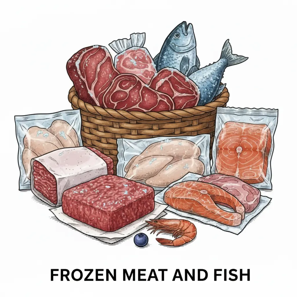 FROZEN MEAT AND FISH