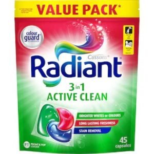 Radiant Laundry Capsules Active Clean 45 pack