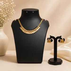 Kasu Mala (Coin Necklace) with Earrings