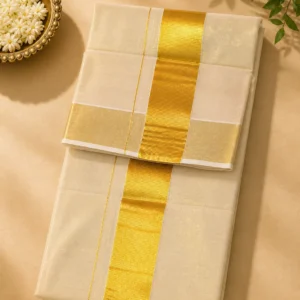 Set Saree with Golden Kara