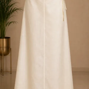 White Saree Skirt (Pavada)