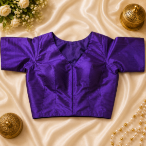Readymade Blouse - Purple Satin